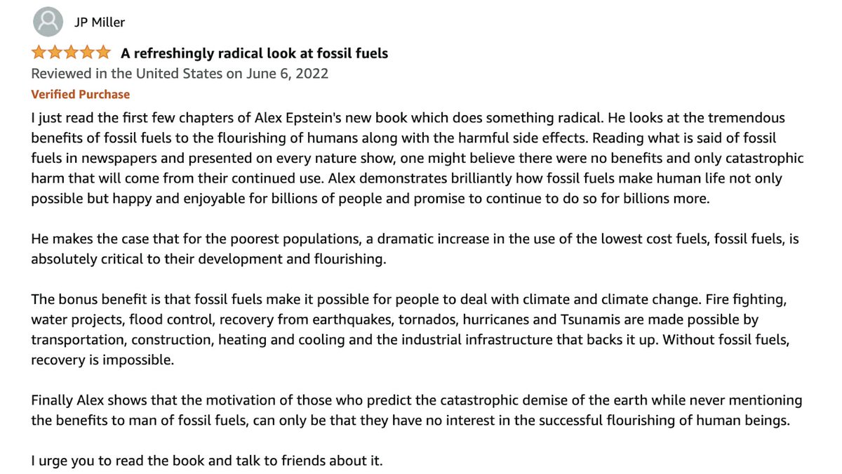 AlexEpstein's tweet photo. “I just read the first few chapters of Alex Epstein's new book which does something radical. He looks at the tremendous benefits of fossil fuels to the flourishing of humans along with the harmful side effects.”

Get Fossil Future here: https://t.co/KvYDUsA0dx https://t.co/KkGa1wS64D