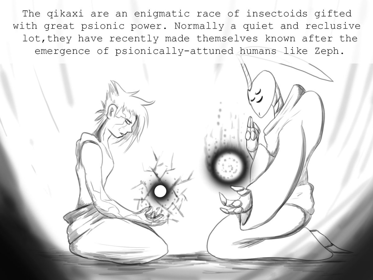 Inudono19's tweet photo. #drawtober2023 

Rounding out my sci-fi series are the resident psychic race. https://t.co/DMfMtmlODA