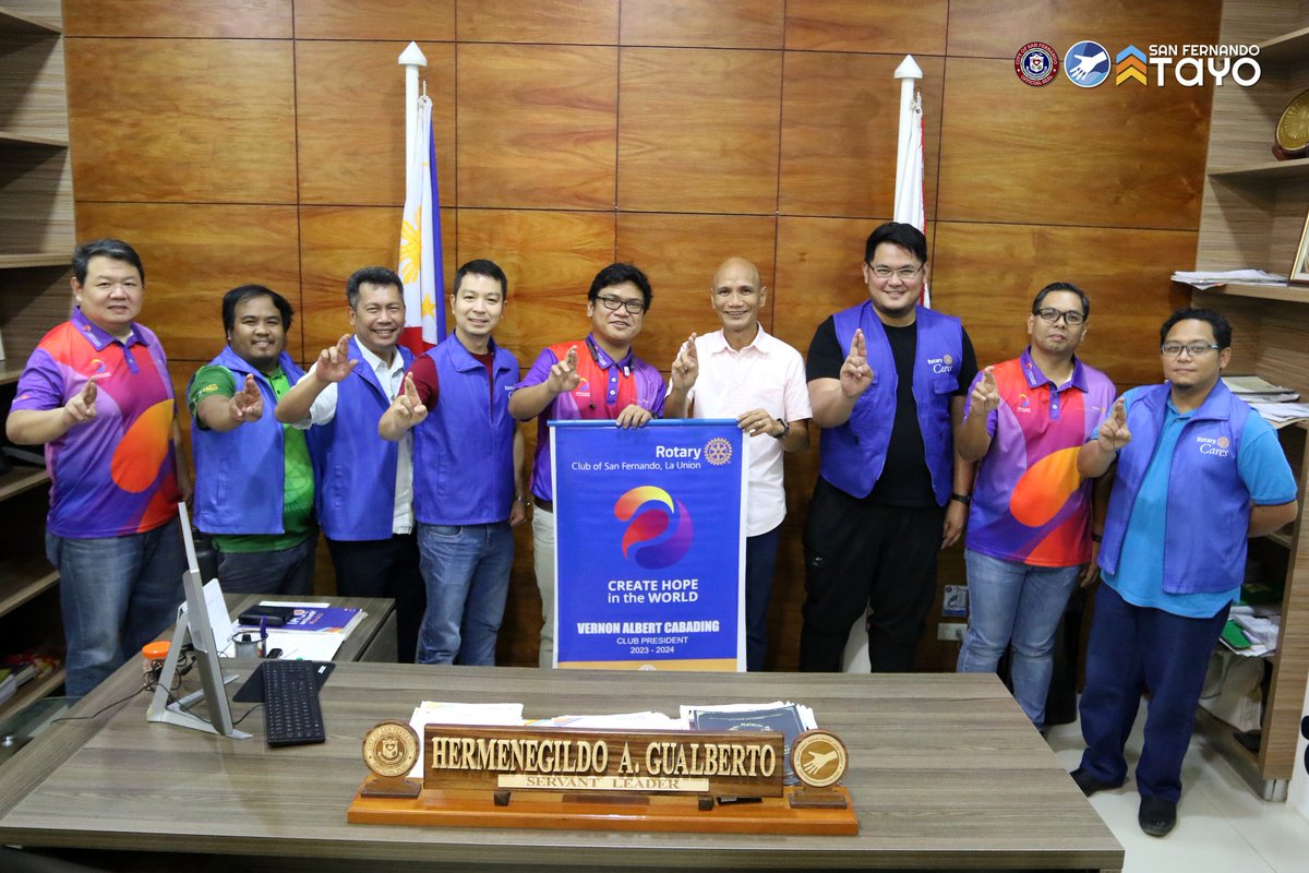 RCSanFernandoLU's tweet photo. September 6: Our club's officers and members gathered for a meaningful Courtesy Visit  with the esteemed Mayor of San Fernando City, Hermenegildo "Dong"  Gualberto, at the City Hall and has been featured in the  City's official facebook page. https://t.co/t3q0zq6nJd
