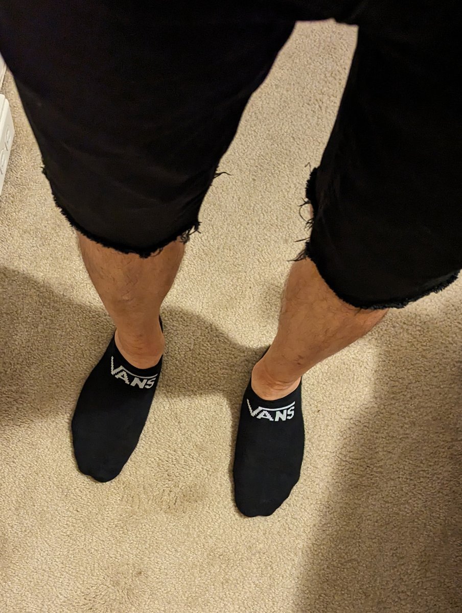 Since <a href="/TheMayhem412/">The Mayhem</a> socks were soaked with my sweat, I gave him my black Vans no show socks. Looks good on him!