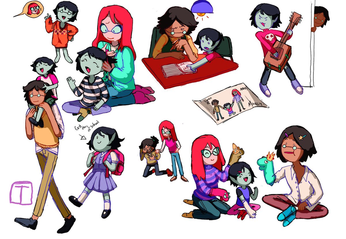 TOA_T0's tweet photo. AU Marcy lives with Simon and Betty 

#marceline #simonpetrikov #petrigrof #adventuretimefanart #adventuretime #simonpetrikovfanart https://t.co/ZOoHwbhrG3