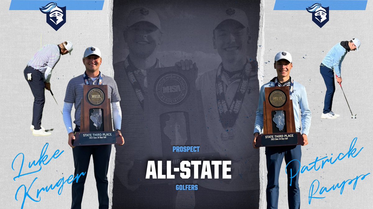 So proud of Luke and Patrick for earning Golf All-State honors. Incredible end to their high school Golf story! Let’s Go Knights!