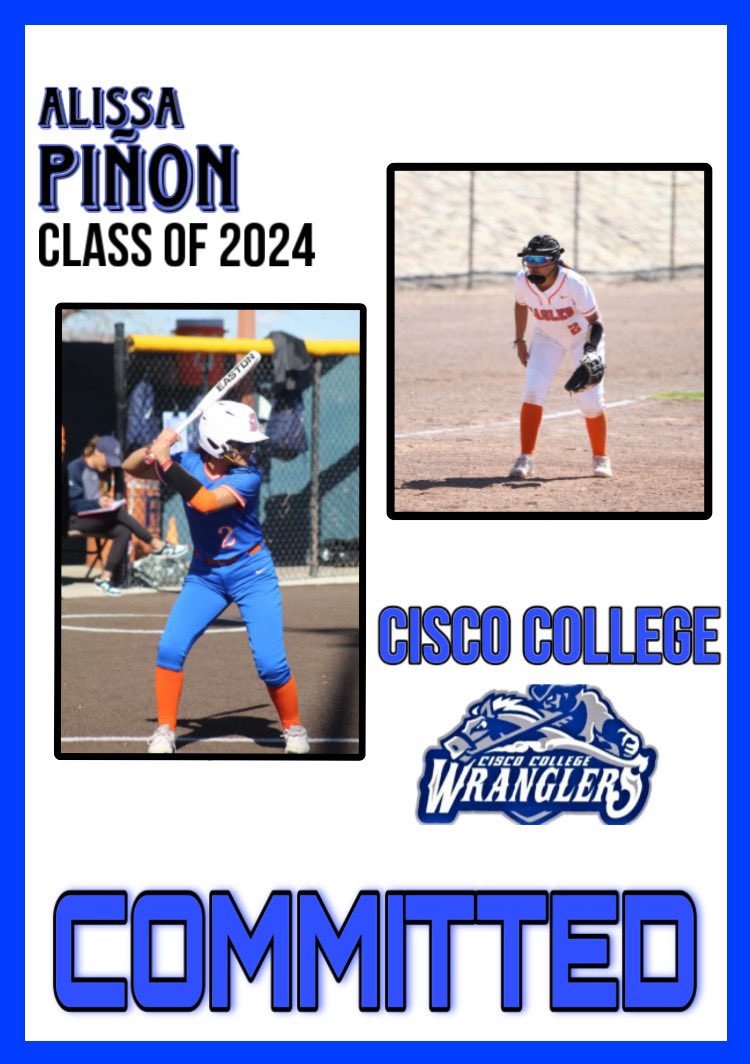 Alissa Pinon (@alissapinon) on Twitter photo I am excited and blessed to announce I have committed to Cisco College to further my academic and athletic career. Thank you to my family, coaches, and teammates who have supported me and lead me to this amazing accomplishment.@CiscoSoftball <a href="/ChilisSolis/">El Paso Chilis-Solis 🥎</a> #PPC #AGTG I am excited and blessed to announce I have committed to Cisco College to further my academic and athletic career. Thank you to my family, coaches, and teammates who have supported me and lead me to this amazing accomplishment.@CiscoSoftball <a href="/ChilisSolis/">El Paso Chilis-Solis 🥎</a> #PPC #AGTG