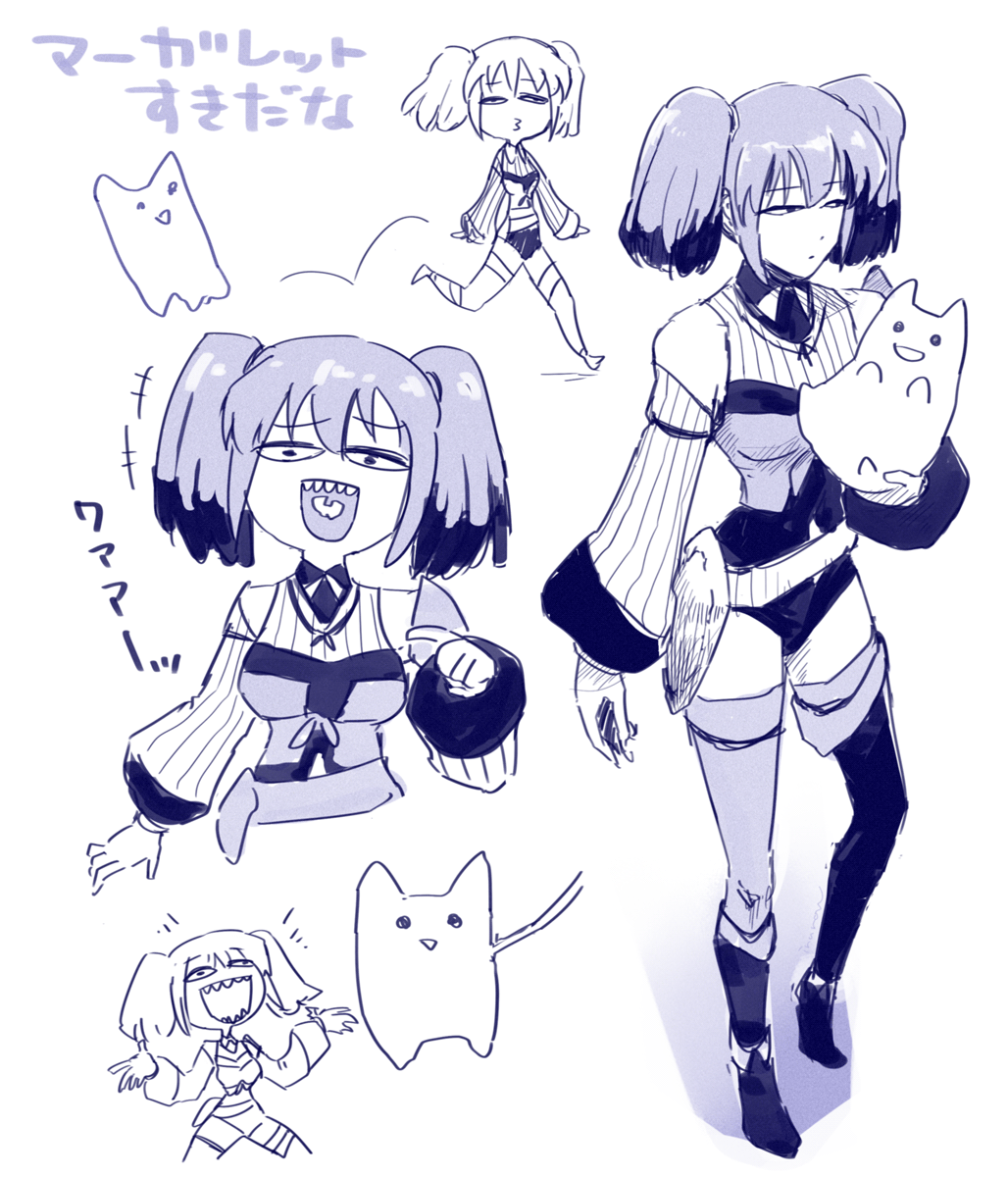 チート付与魔術師おもしろいしマーガレットとどんぐり良くて描きたい!なったので描いた 