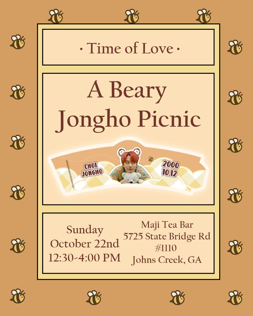 timeofloveATL's tweet photo. Come join us 🍯🐝🐻

 #ChoiJongho #Jongho #atiny #ateezxatlanta https://t.co/NJuxlfttSL