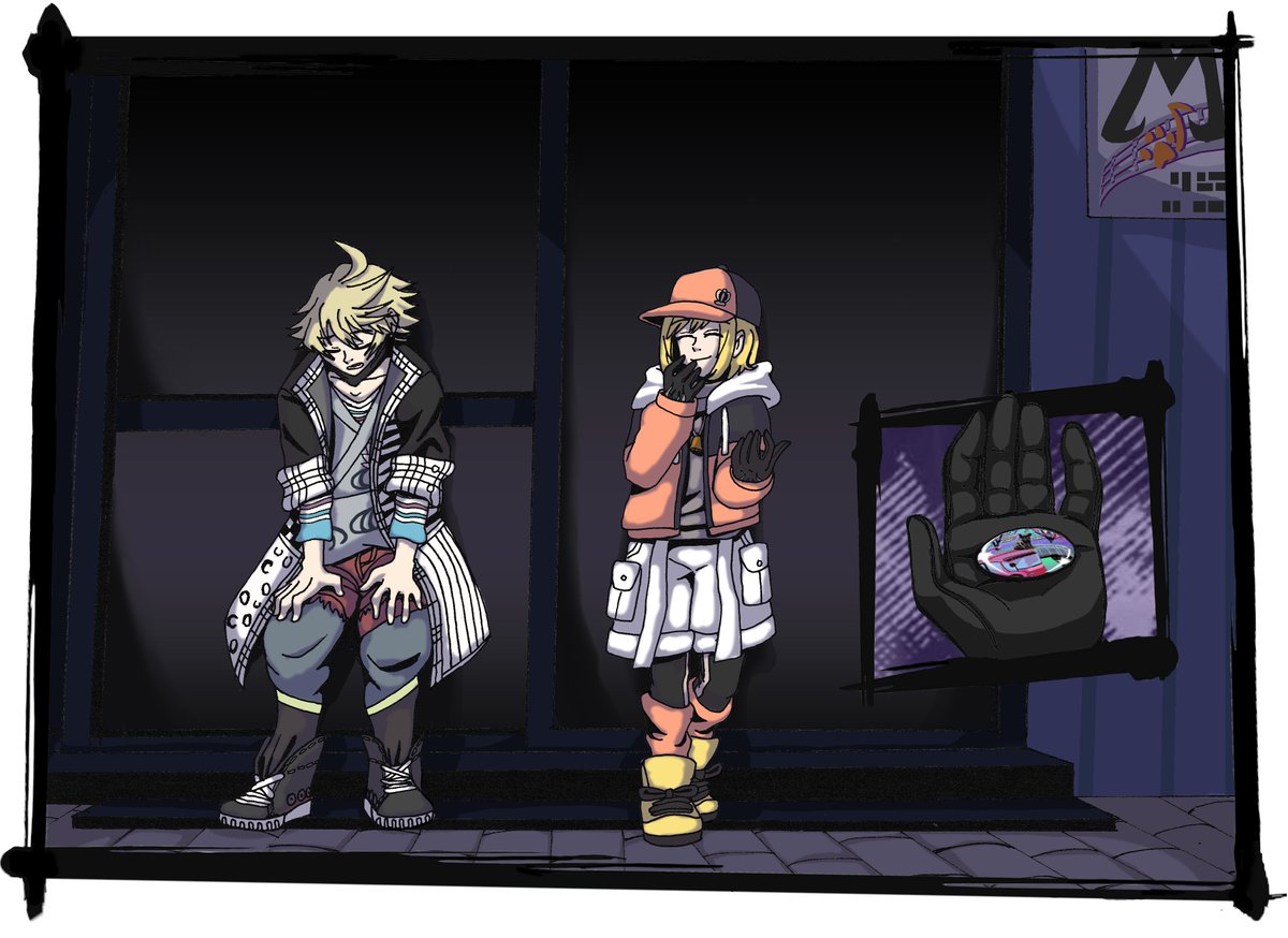 subasekabang's tweet photo. Pairings/Characters: platonic  friendship between Rhyme and Rindo. Character list : Raimu "Rhyme"  Bito, Rindo Kanade, Thumper (Noise OC, created by oddvector), Thylacinus  Cantus (Noise Cantus created by oddvector) https://t.co/uTuWXUFRP0