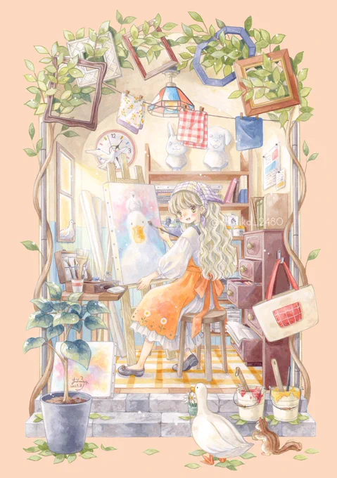 #作品と共に夢を語ろう  日本全国47都道府県で個展開催 出版社様より画集出版 画材メーカー様とコラボ(パッケージなど) デザフェスなど遠征しないと参加できないイベント参加(今は半日以上家を空けられないため)  何より、息長く死ぬまでずーーっと絵描きとして活動して行きたい