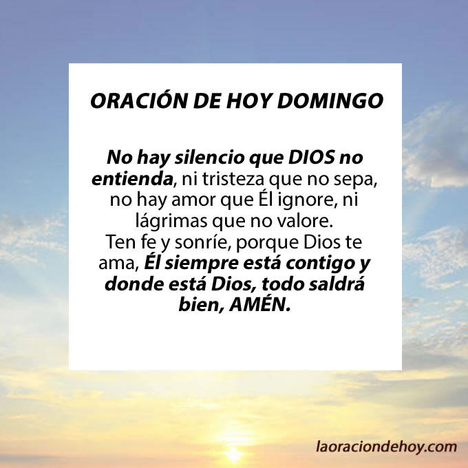 laoraciondehoy's tweet image. Oración diaria de domingo