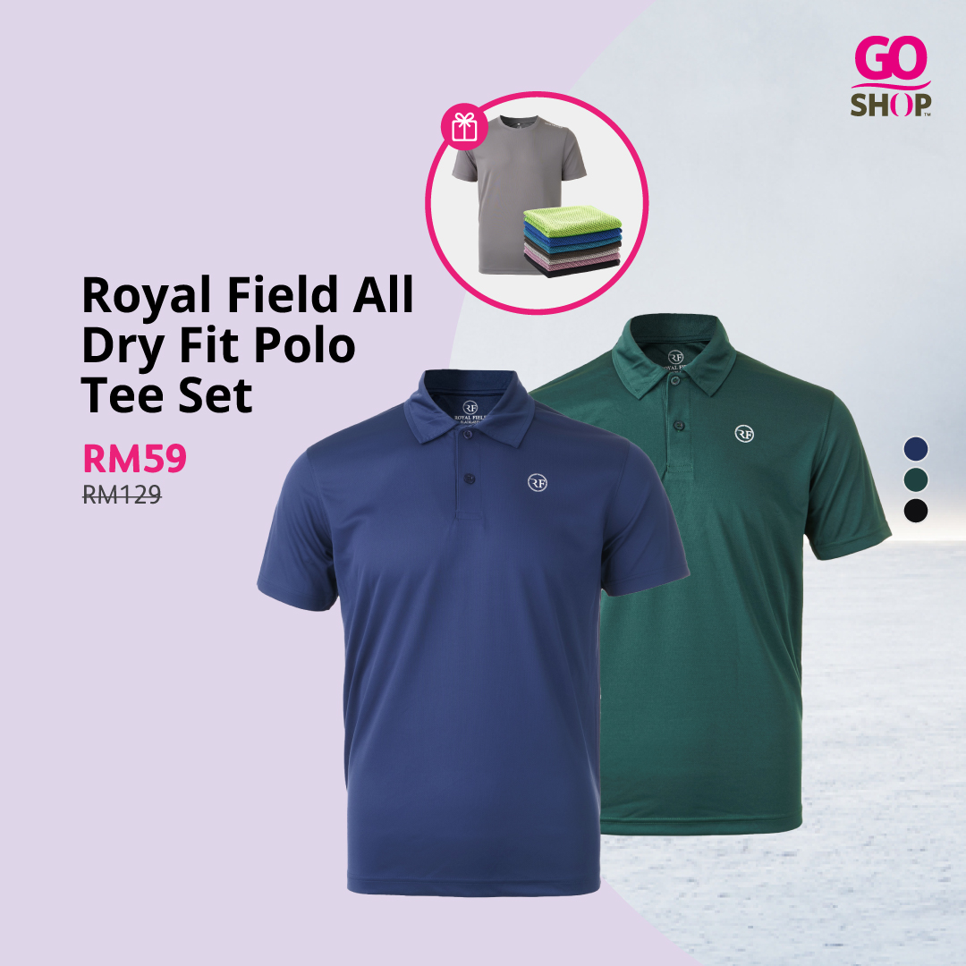 💥 RM59 CLEARANCE 💥

𝗥𝗼𝘆𝗮𝗹 𝗙𝗶𝗲𝗹𝗱 𝗗𝗿𝘆 𝗙𝗶𝘁 𝗧𝗲𝗲 𝗦𝗲𝘁
𝗥𝗼𝘆𝗮𝗹 𝗙𝗶𝗲𝗹𝗱 𝗔𝗹𝗹 𝗗𝗮𝘆 𝗖𝗼𝘁𝘁𝗼𝗻 𝗕𝗮𝘀𝗶𝗰 𝗧𝗲𝗲
𝗥𝗼𝘆𝗮𝗹 𝗙𝗶𝗲𝗹𝗱 𝗔𝗹𝗹 𝗗𝗿𝘆 𝗙𝗶𝘁 𝗣𝗼𝗹𝗼 𝗧𝗲𝗲 𝗦𝗲𝘁

SHOP NOW > bit.ly/3LKd76c

#GoShop #RoyalField #Tee