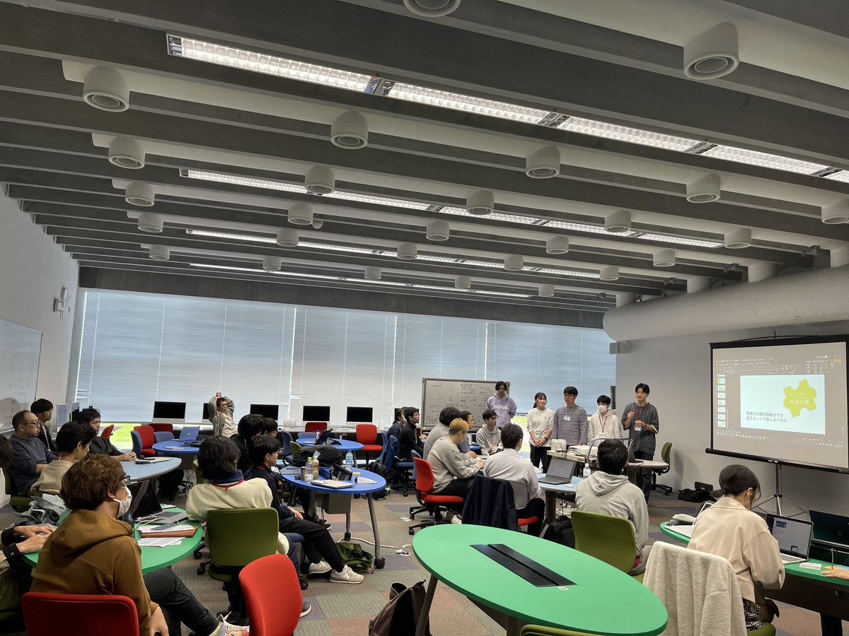 2日目は学生のアイディアソンからスタート。テクノロジーで地域課題を解決。
#nomapsはこだて