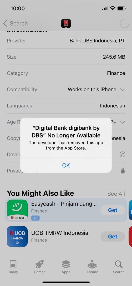 meglovesdiving's tweet photo. @digibank hiii i tried to update my app but it says I can't download the update :/ any idea what I can do? https://t.co/Sqn7kexvSK