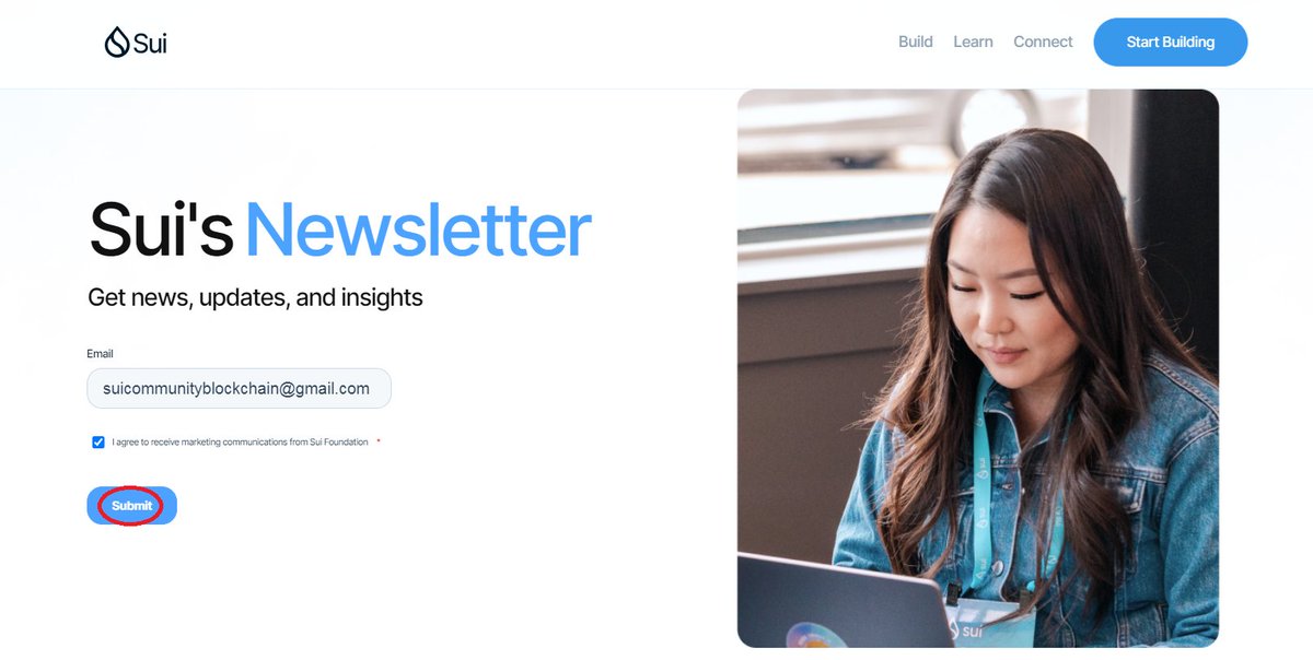 Community_Sui's tweet photo. Subscribed to the email newsletter on #Sui💧

1/ Go to https://t.co/9eAmDkAG7z
2/ Enter your email address &amp; submit
3/ You'll get news, updates, events, and insights...

TOTALLY FREE❤️

Don't forget to like &amp;🔁to support us!

#Sui #SuiCommunity #SuiNetwork https://t.co/DHmapPom3k