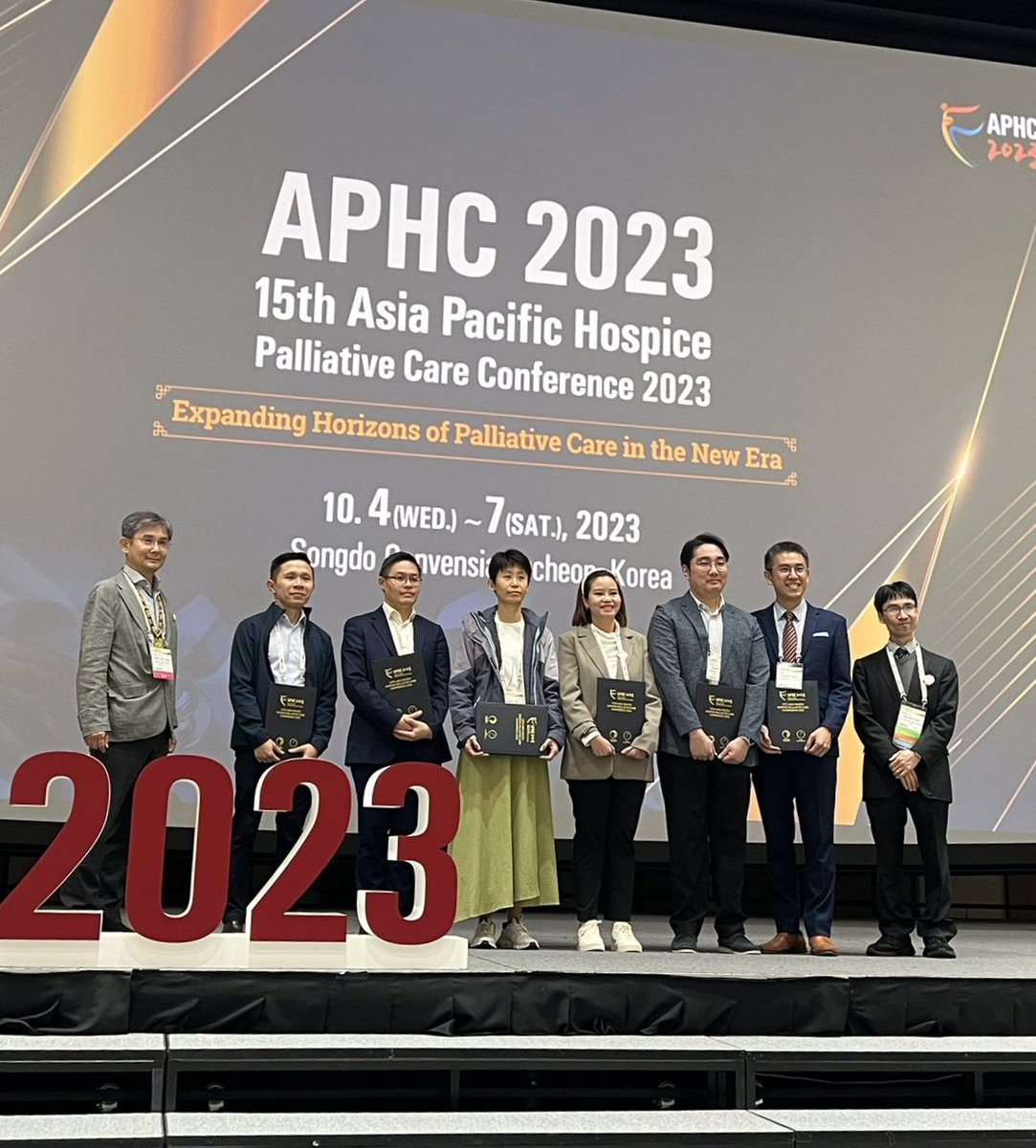 Thank you <a href="/aphnofficial/">Asia Pacific Hospice Palliative Care Network</a>! Delighted to be standing alongside clinicians and researchers passionate about improving palliative care. #APCN2023