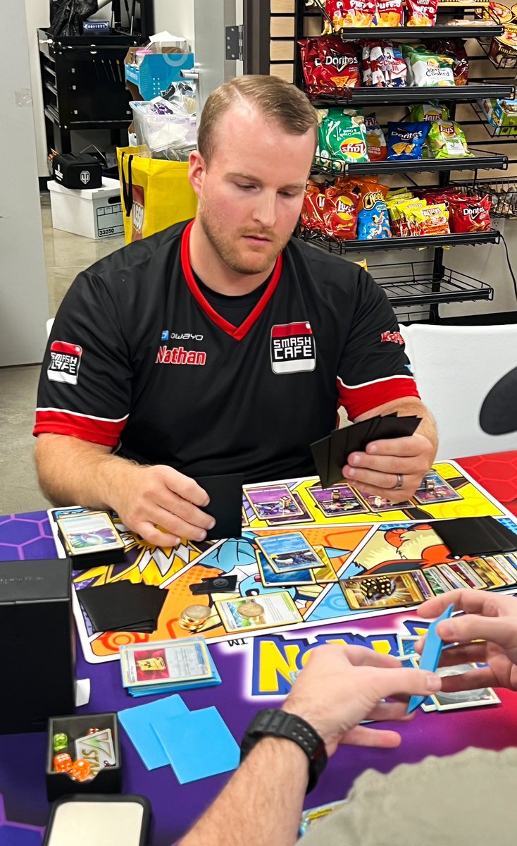 Natestreo's tweet photo. Took down 1 challenge today. Misplayed out of 2nd in another. Live and learn. 115/600. Grind doesn’t stop! #TeamSmash #SmashCafe #Pokemon #PokemonTCG PC @edgeof_jay https://t.co/hiHYsIUbMF