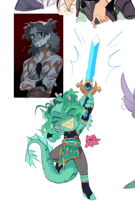 Colored in last night's magma doodles. I have been un - artblocked #jrwifanart #jrwipd #jrwiriptide 