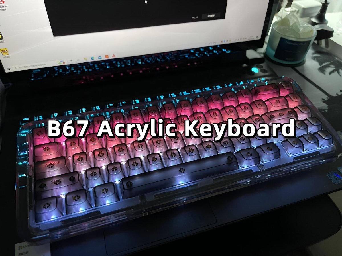 AJAZZBrand's tweet photo. Firstblood B67 Transparent Black is really beautiful and cool 😎 that it is difficult to ignore the use of any RGB light effect. 🌌
Tags 🏷: #ajazz #mechanicalkeyboard #rgblights #b67 #keyboard #acrylicaesthetic #desksetup #desktop #pcgaming #gamergirl #cozysetup https://t.co/TvBR7PU8Mv