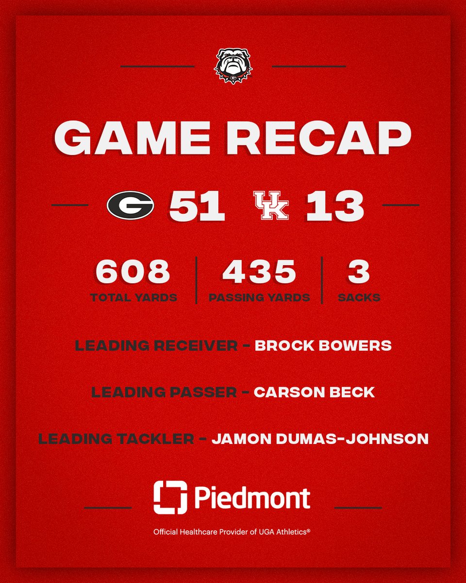 UGAAthletics's tweet photo. That'll do it from Sanford!

We'll see you back on Nov. 4 vs. Missouri.

#GoDawgs | @PiedmontHealth https://t.co/n3m3gm9X9S