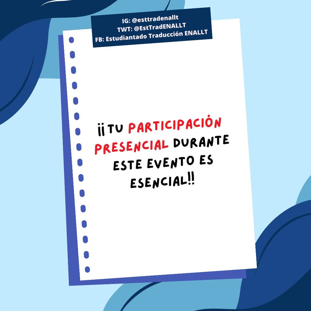 ‼️IMPORTANTE‼️

Sin la #Tde Traducción la ENALLT no existe.
#OrgulloUNAM
#UNAM
#Goya
#CiudadUniversitaria
#ENALLT
#Traducción
#EducaciónSuperior
#DemandaEstudiantil
#PliegoPetitorio