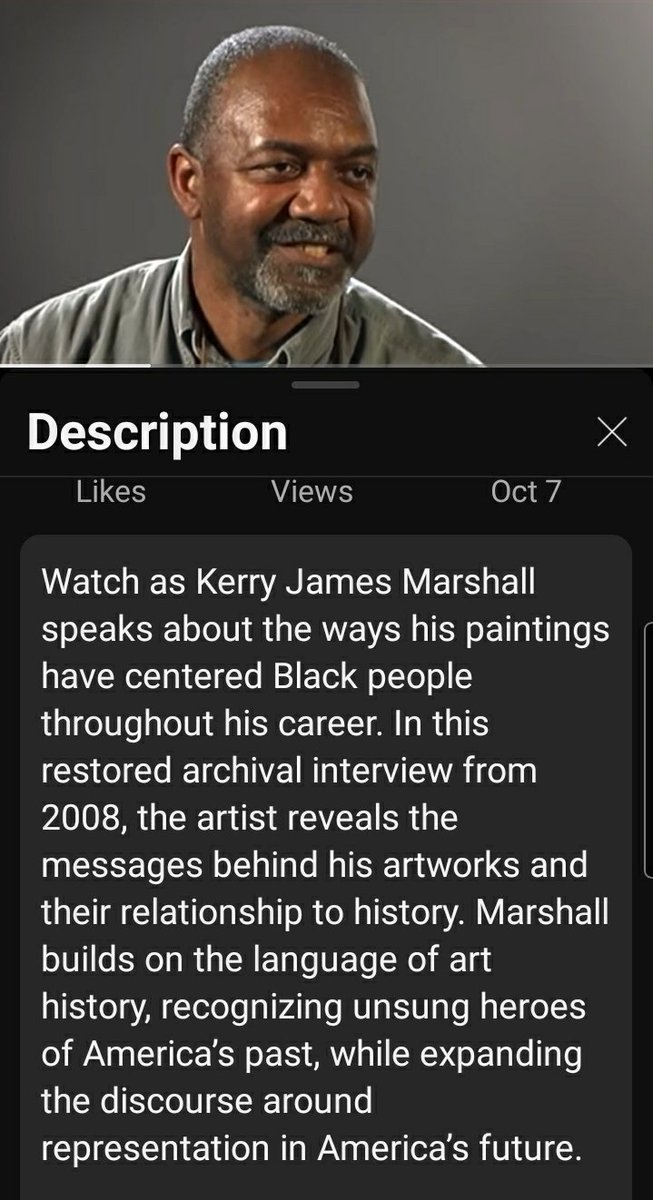 also mentioned above
#KerryJamesMarshall
youtu.be/Ybj5vM_KD44?si…