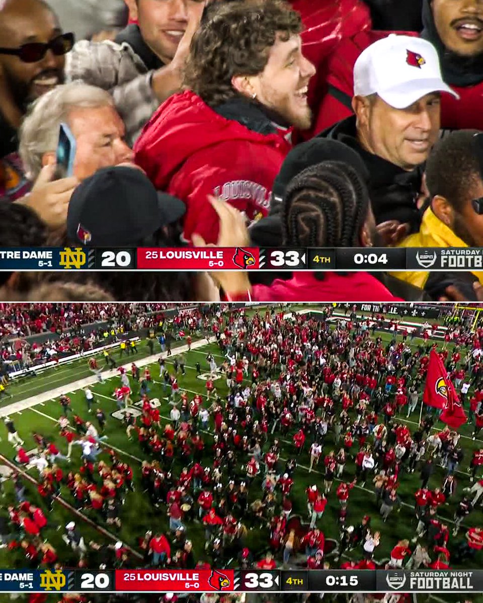 NO. 25 LOUISVILLE TAKES DOWN NO. 10 NOTRE DAME 😳