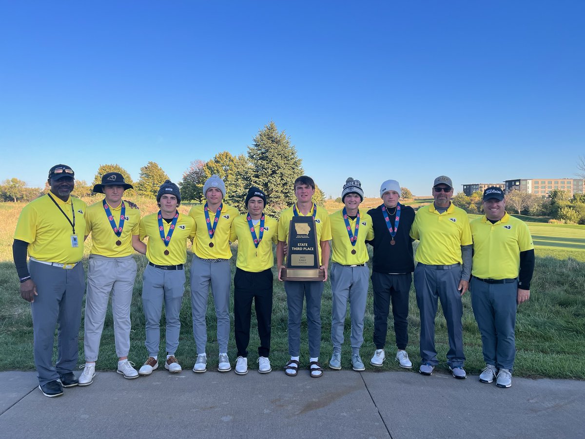 5 Rams place in the top 20 in the individual standings at the 2023 4A State Meet at Otter Creek. Aaron Estell 8th (+13), Ty Potter T-13th (+9), Landen Van Erem T-15th (+11), Sam Wahman 17th (+12), &amp; Carter Pearson T-19th (+13). #SEPGolf