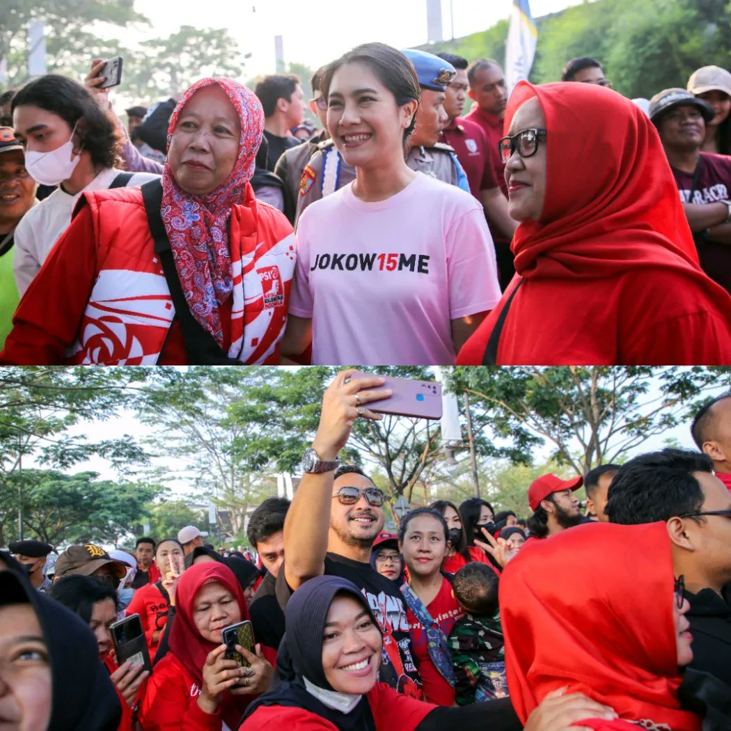 psi_id's tweet photo. Pecaaah! Mas Ketum Kaesang Pangarep bikin Kiara Artha Park, Bandung, heboh saat Car Free Day (CFD).

Warga yang tengah berolahraga langsung teralih perhatian. Mereka menghampiri putra bungsu Presiden Jokowi tersebut. Sekadar menyapa atau sampai minta foto bersama.

Sis Erina Gudono menemani Mas Ketum. Selain itu ada juga Anggota Dewan Pembina PSI Bro Giring Ganesha dan Sis Isyana Bagoes Oka.