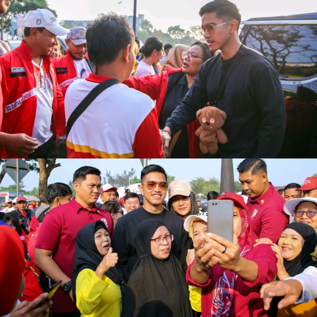 psi_id's tweet photo. Pecaaah! Mas Ketum Kaesang Pangarep bikin Kiara Artha Park, Bandung, heboh saat Car Free Day (CFD).

Warga yang tengah berolahraga langsung teralih perhatian. Mereka menghampiri putra bungsu Presiden Jokowi tersebut. Sekadar menyapa atau sampai minta foto bersama.

Sis Erina Gudono menemani Mas Ketum. Selain itu ada juga Anggota Dewan Pembina PSI Bro Giring Ganesha dan Sis Isyana Bagoes Oka.