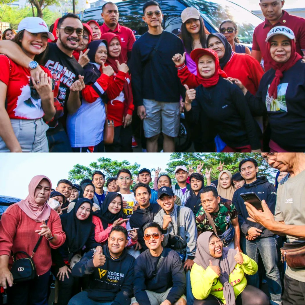 psi_id's tweet photo. Pecaaah! Mas Ketum Kaesang Pangarep bikin Kiara Artha Park, Bandung, heboh saat Car Free Day (CFD).

Warga yang tengah berolahraga langsung teralih perhatian. Mereka menghampiri putra bungsu Presiden Jokowi tersebut. Sekadar menyapa atau sampai minta foto bersama.

Sis Erina Gudono menemani Mas Ketum. Selain itu ada juga Anggota Dewan Pembina PSI Bro Giring Ganesha dan Sis Isyana Bagoes Oka.