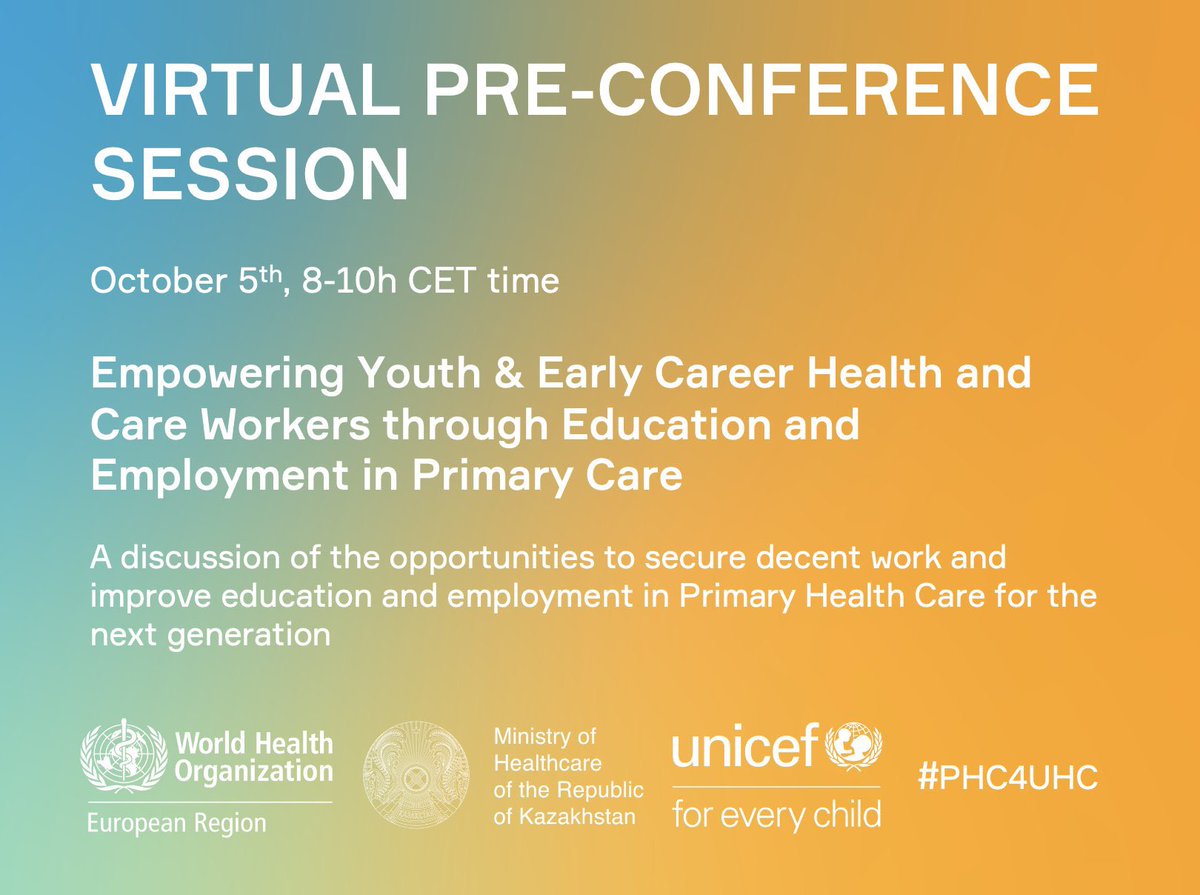 It was a real pleasure speaking during this virtual session! Indeed #PHC remains the cornerstone of delivering care, addressing social determinants & engagement of #Youth & early career professionals is critical! 
#Youth4Healthfutures 
#AlmaAta #Astana #PHC4UHC