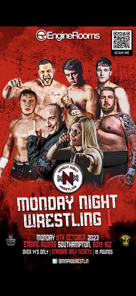 Tomorrow we debut @EngineRoomSoton In Southampton Doors open at 7pm , first bell is at 7:30pm under 14's must be accompanied by adult Tickets 🎟️ are available from engineroomssouthampton.co.uk/events/monday-… Tickets OTD will be £17 so buy in advance and avoid a queue
