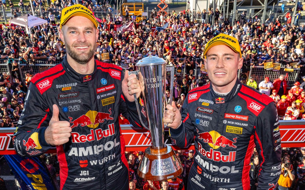 Bathurst 1000 champions!! Thank you so much <a href="/redbullampol/">Red Bull Ampol Racing</a> and <a href="/RichieStanaway/">Richie Stanaway</a>. Special moment and so happy to share this moment with everyone!