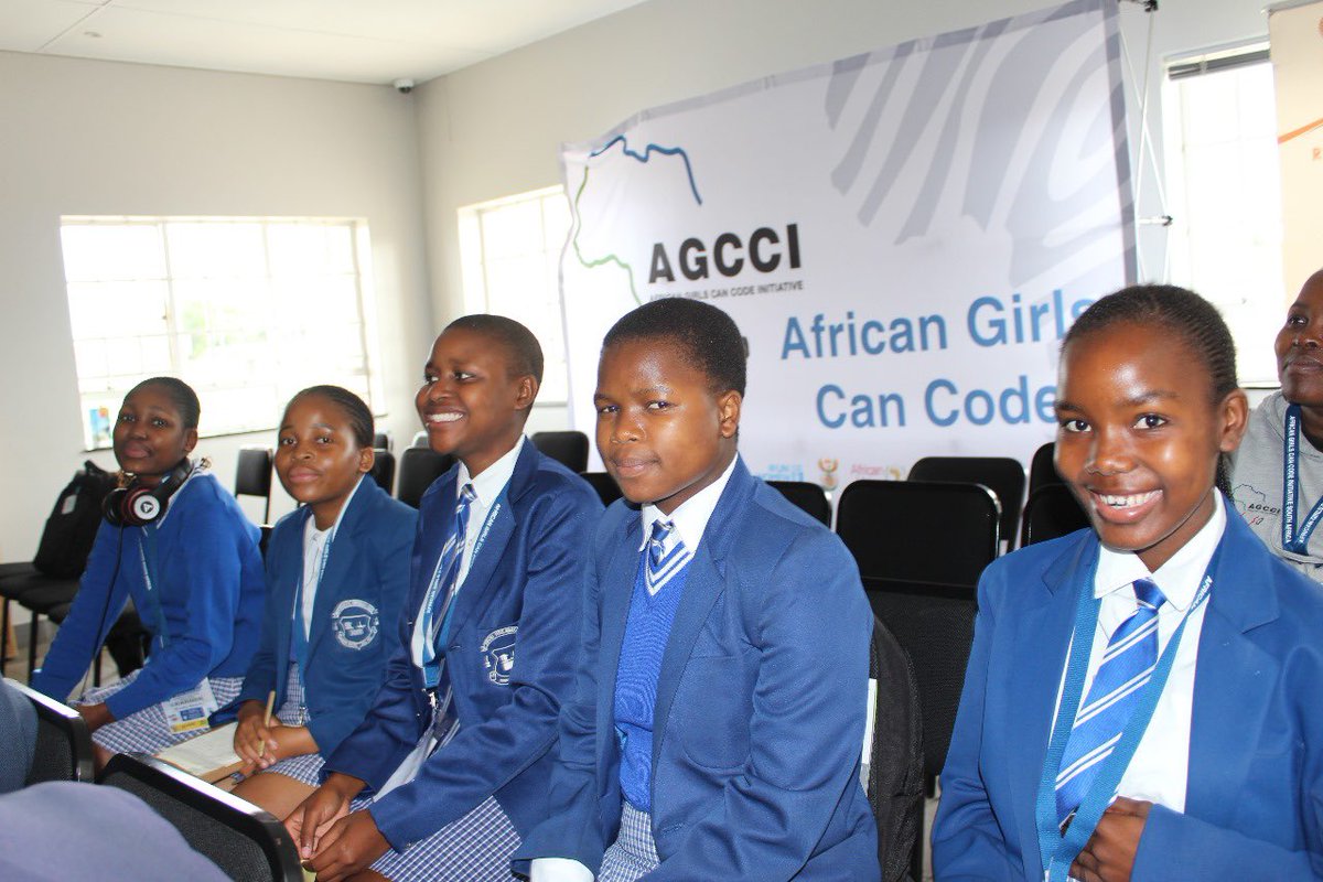 unwomenSA's tweet photo. Today is the last day of @AGCCIAfrica_1 ๐ฟ๐ฆ for girl learners from Eastern Cape, Free State, KwaZulu-Natal, Northern Cape & Western Cape provinces.
We are excited to celebrate this significant achievement, which empowers girls to excel in coding and robotics. ๐ฅณ
#SAGirlsCanCode https://t.co/TpN77EN1bX