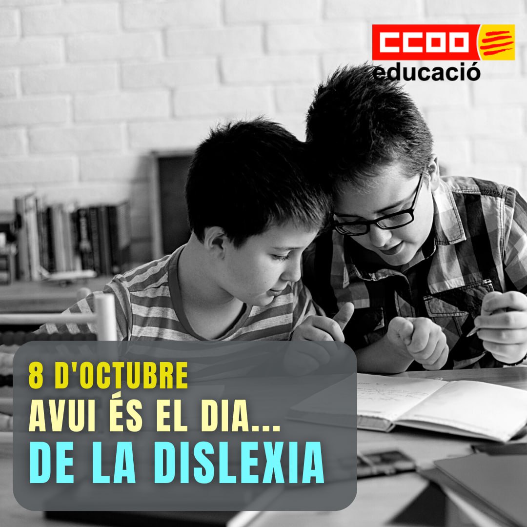 #BonDiumenge
Avui és el dia de la dislexia

Un dia per reivindicar la importància de tenir recursos per poder desplegar el decret d’inclusió, diagnosticant i actuant individualitzadament
