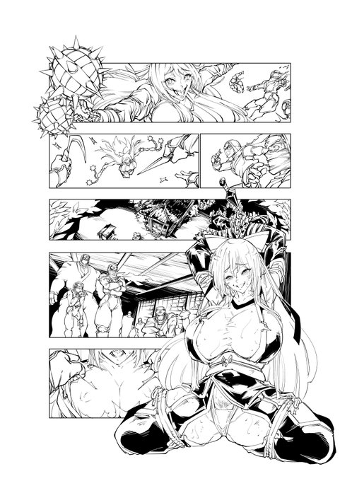 これに更にベタ入れてトーン塗っァてオノマトペ入れるのか。オアァ 