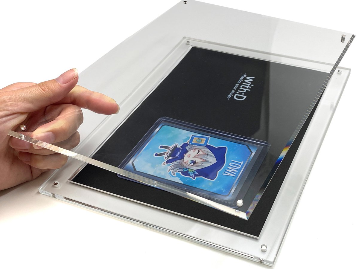 LYCEE OVERTUREやOSICAの台紙付き直筆サインカード対応のディスプレイ