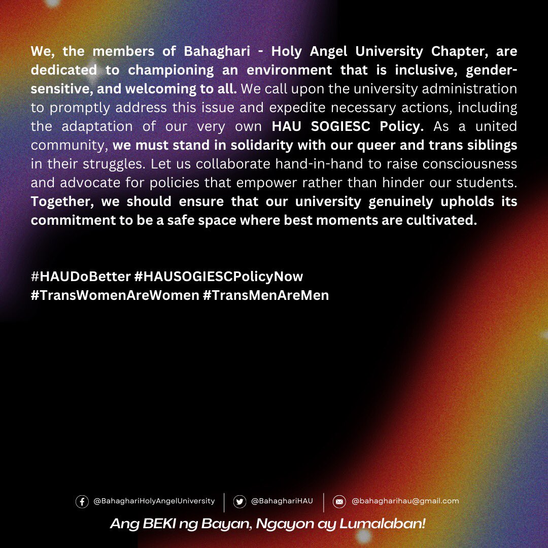 BahaghariHAU's tweet photo. An attack on one of us is an attack on all of us. 

It has come to our attention that a member of our community has been discriminated against because of her identity. https://t.co/kRc3LLSRQ5