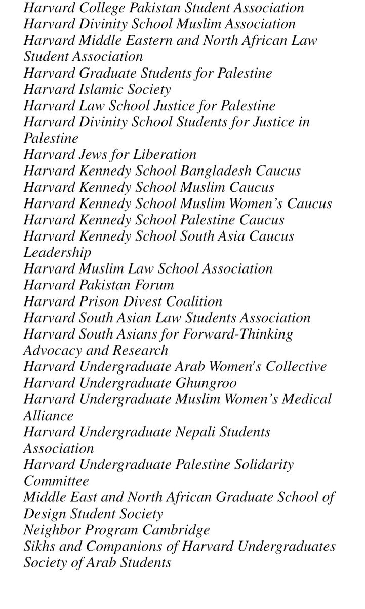 yaelbt's tweet image. This is the final crack in my broken heart - a joint statement from @Harvard students. I could be sitting in class with these students, watching children brutally murdered, raped, kidnapped and their mutated bodies torn apart by a jeering crowd - and hear why it’s justified.