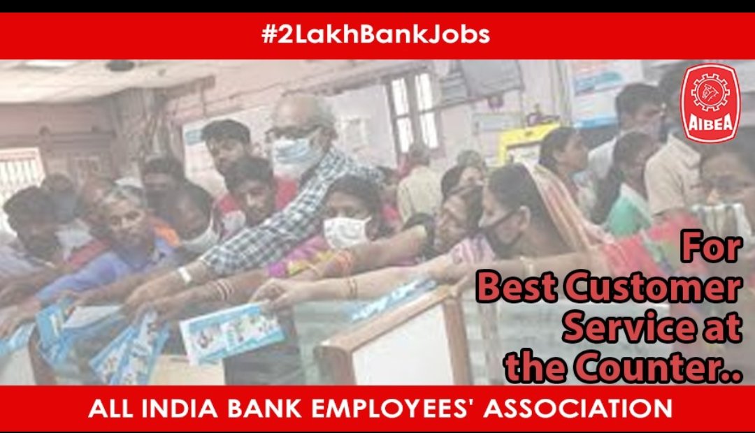 Demand adequate recruitment in Bank
<a href="/FinMinIndia/">Ministry of Finance</a> <a href="/nsitharaman/">Nirmala Sitharaman</a> <a href="/nsitharamanoffc/">Nirmala Sitharaman Office</a> <a href="/ChairmanIba/">Chairman IBA</a> <a href="/ChiefIba/">IBA_Chief_Executive</a> <a href="/DFS_India/">DFS</a>
#2LakhsBankJobs