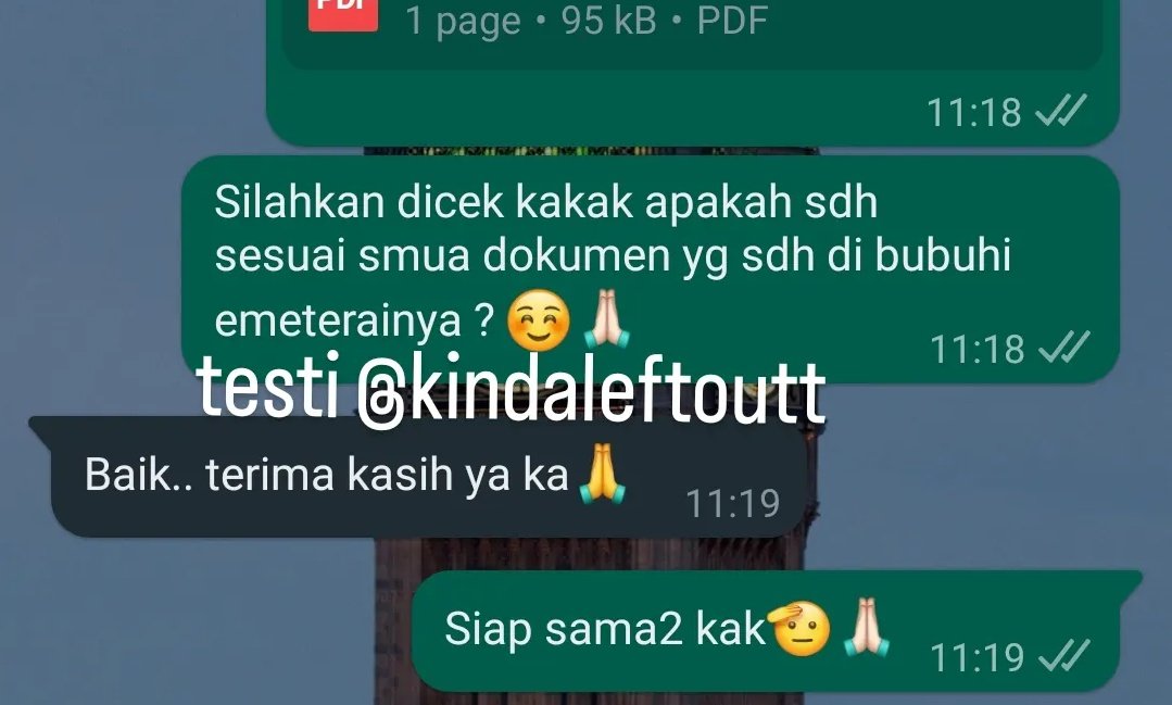 kindaleftoutt's tweet photo. Yg lg pusing dan ribet bubuh emeterai, aku sedia jasa bubuh meterai elektronik. Emeterai yg aku pasang resmi Peruri yaa, jd jgn ragu krn bsbcek keabsahan di https://t.co/R70odSm1ZO 🙏
Bisa wa lgsg di bio ku utk fastrespon, makacii🌻 #meterai #materai #cpns #emeterai #zonauang https://t.co/FBrDTeGnlo