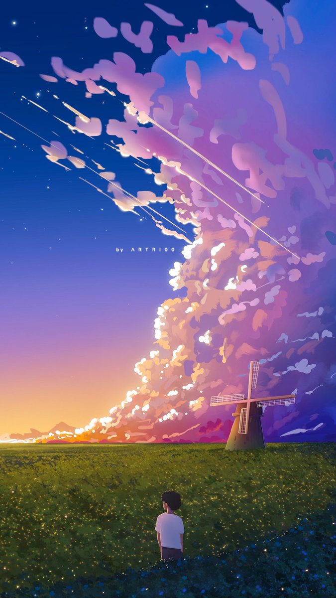 artri00's tweet photo. The postcard view ✨🌅
#digitalart #Procreate #painting #sunset https://t.co/dG1RiqpK5B