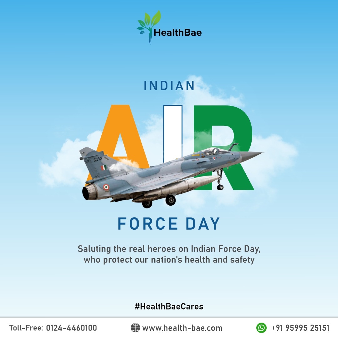HealthBaeIndia's tweet photo. At HealthBae we stand strong with our armed forces. 🦸‍♂️ .
.
#healthbae #AirForceDay  #AirIndia #airfor https://t.co/XOlxJsOJtv