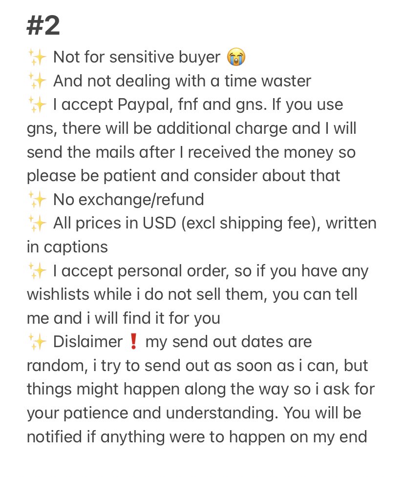 powerpuffmark's tweet photo. 🛒 ww shipping 🛒

Please read this before do any deals with me❗️❗️

💛❤️
I am very understanding but if you are not respond me or communicate with me, ghosting me or leaving me on seen, i will assume that you are no longer interested and i will put the pc(s) back up for sale. https://t.co/AtnyYlLbUo