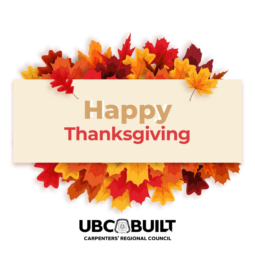 UBCBuilt_CRC's tweet photo. Happy Thanksgiving, Canada! 🍁
Wishing everyone a joyous day! Let's cherish every moment and express gratitude for all our achievements. 🍂
#UBCBuilt #Thanksgiving #CarpentersCanada #CanadaCarpenters #CanadianWorkers #WorkinginCanada #HappyThanksgiving #UnionsCanada https://t.co/Lg5mQLH0eR