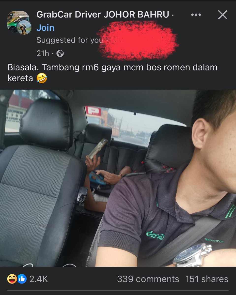 AbudiAlsagoff's tweet photo. Cam sial baring dalam grab 🤣 https://t.co/e4mHez7Msm