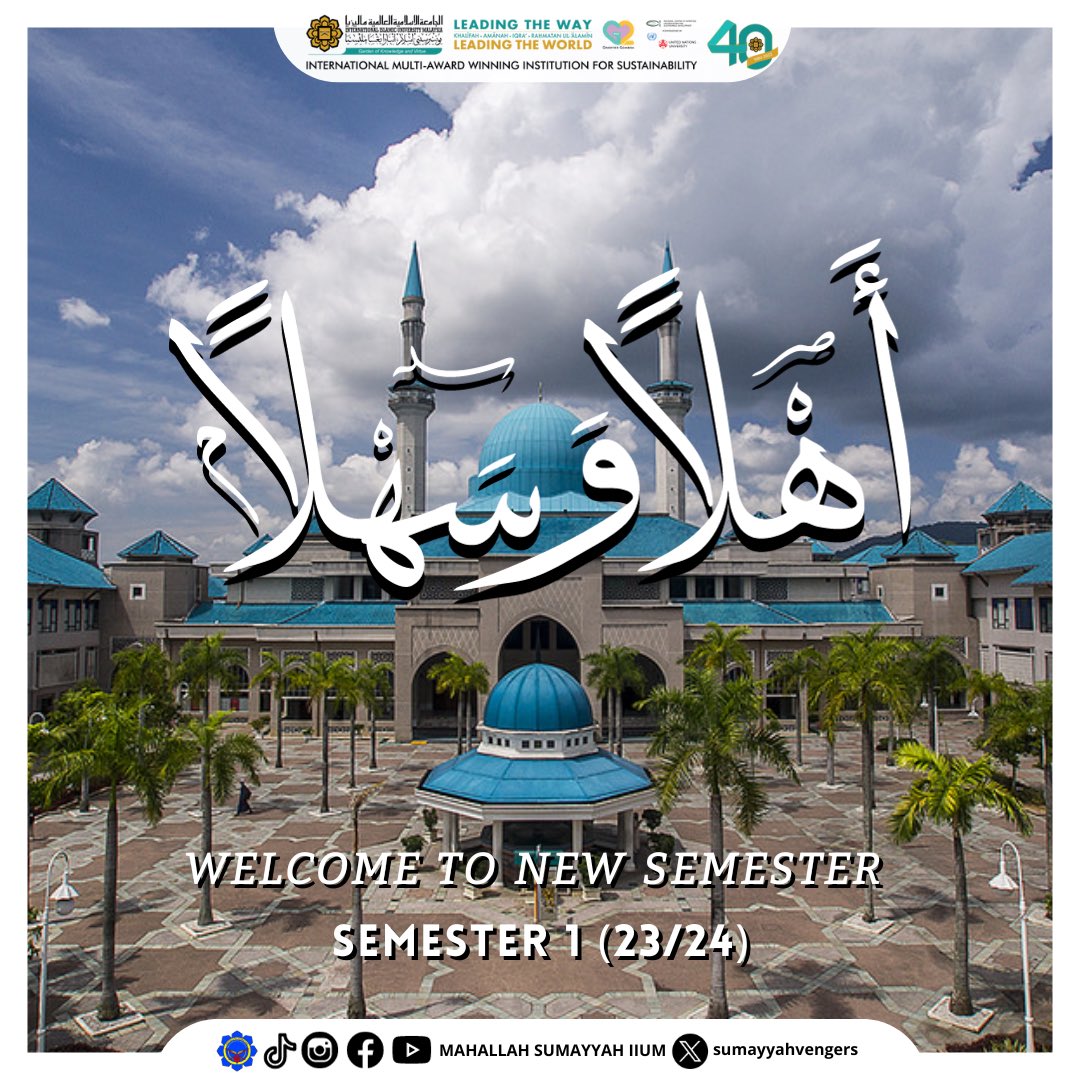 sumayyahvengers's tweet photo. We wish to welcome our new and returning students to Mahallah Sumayyah.

Semester 1 (23/24) will commence very soon, thus we hope all of you are super excited to start your classes. 

We sincerely hope all of you will have a wonderful experience and love your stay in Mahallah. https://t.co/EuhPOJyvMq