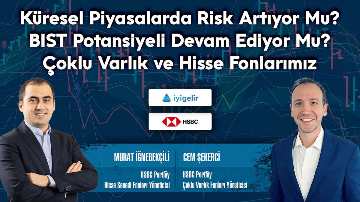 iyigelirnet's tweet photo. Bu akşamki canlı yayınımızın konuğu HSBC Portföy Hisse Senedi Fonları Yöneticisi @muratign ve Çoklu Varlık Fonları Yöneticisi @cemsekerci 

Küresel piyasalardaki riskleri, Borsa İstanbul'u ve #yatırımfonları nı konuşacağımız yayınımız 

⏰21:00'de 
📍https://t.co/NMuoRRsTK6

Saatler ayarlansın, sorular hazırlansın. Hepinizi bekliyoruz!