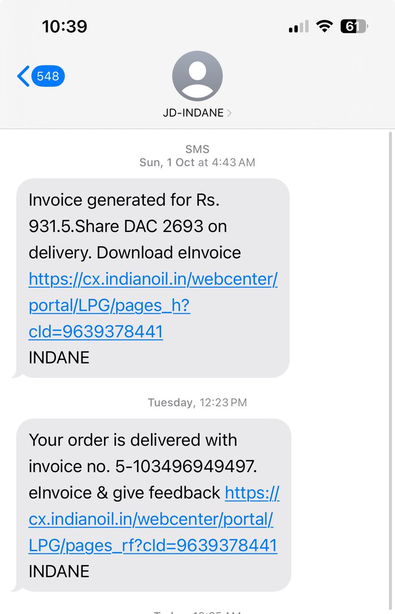 AmitDhiman_'s tweet photo. @ChairmanIOCL @Chandigarh_AO @ioclpunjab 
I want to raise a serious service delivery issue by Nangal Gas Agency, punjab. We have booked a cylinder on 27th sep &amp; they marked it delivered on 3rd oct without delivering it. Kindly take strict action against this agency. #indane https://t.co/zQrLJMfuLV