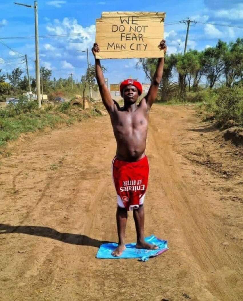 Emali21's tweet photo. Bring it on. We don't fear Manchester city. https://t.co/I2mjoueXmR