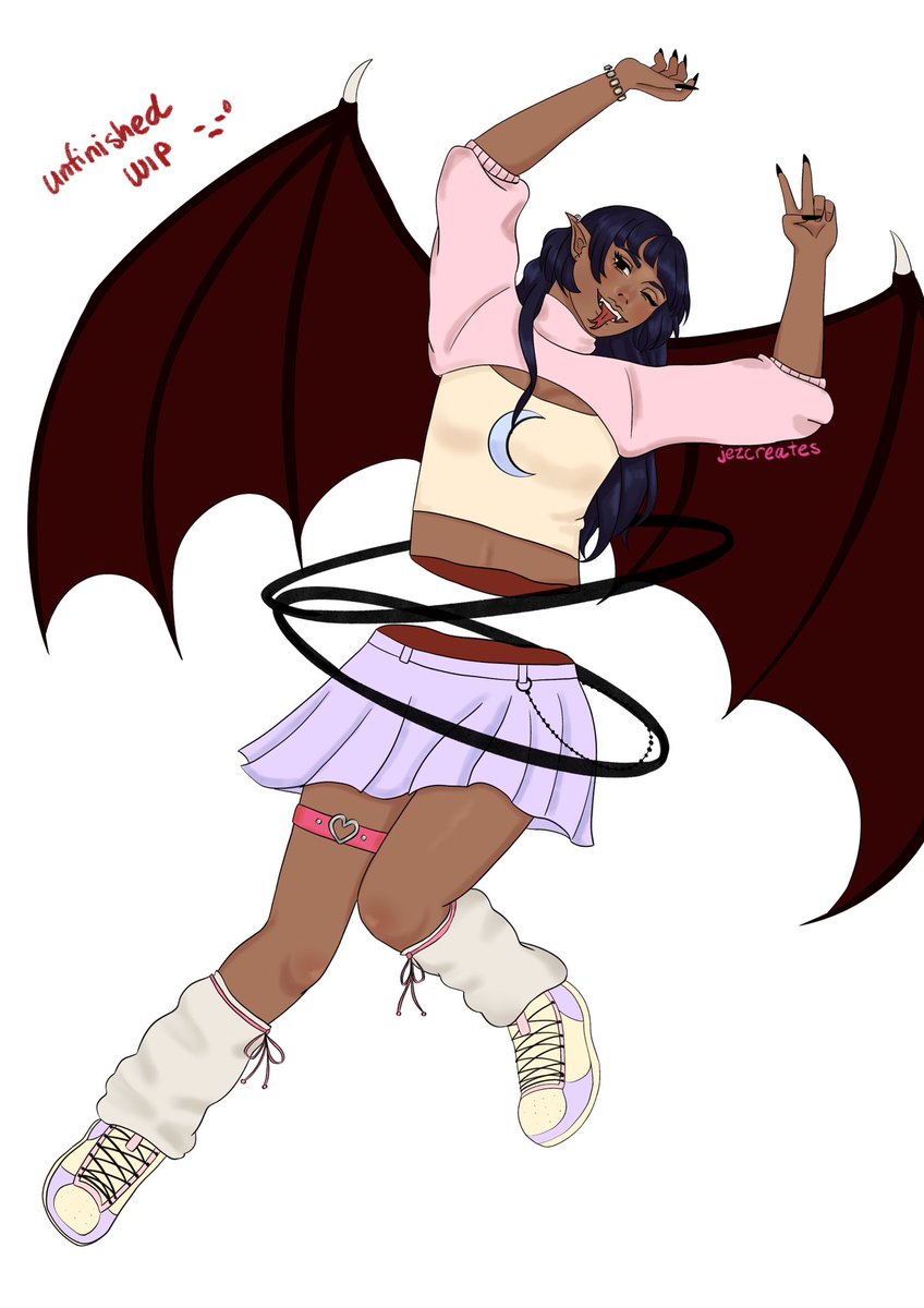 jezdraws's tweet photo. unfinished wip for halloween… maybe i’ll get back to this one day lol *hula hoop by loona plays*

#manananggal #digitalart #procreate #artph #halloween #orbit https://t.co/fDWnNektCR