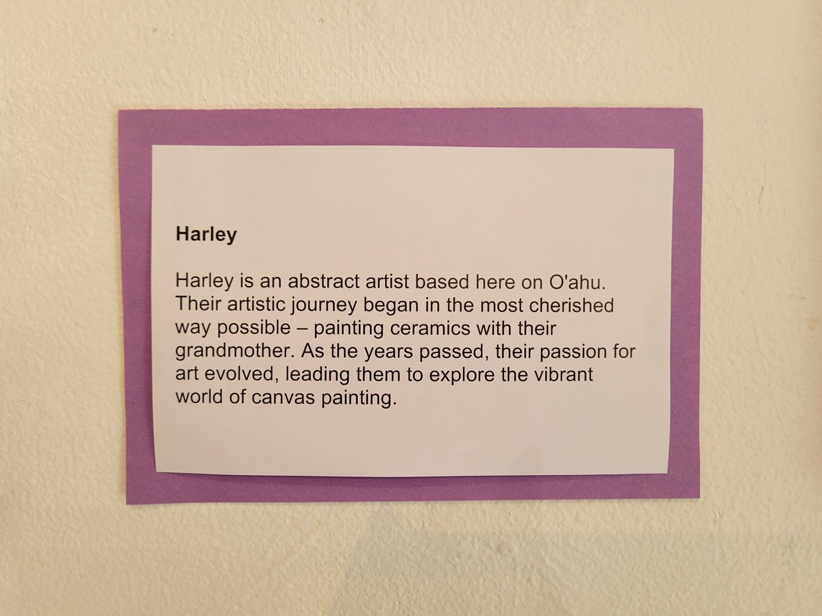 Harley_808's tweet photo. Last night was the opening night of the #ArtsOfPride exhibit at Arts at Mark's Garage, as well as my 1st ever gallery showing!! 👩🏼‍🎨🎨🖼
It was a huge success!! Two of my pieces sold!! It's a cash &amp; carry event, so I'll be taking 2 more pieces to replace them 🥰 https://t.co/yBo3OdtqWL